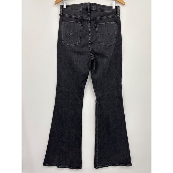 Hudson Bullocks High Waist Lace Up Flare Jeans Faded Black 31 - Picture 7 of 9